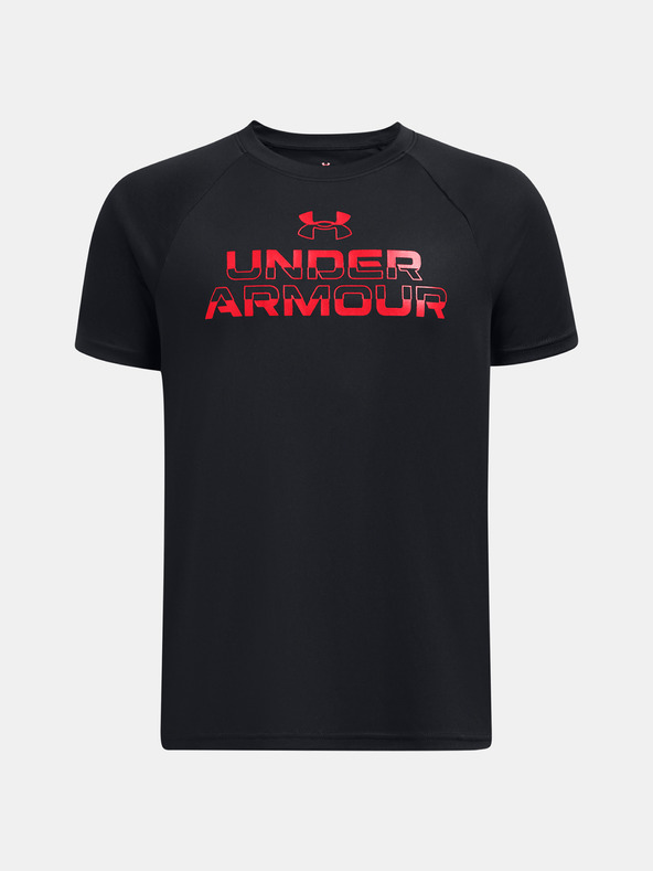 Under Armour Deška majica Under Armour UA Tech Split Wordmark SS-GRY