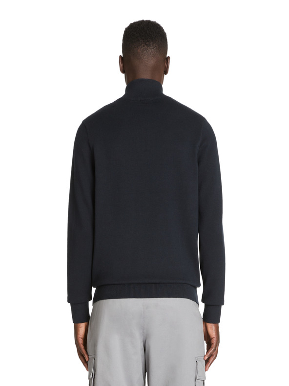 Celio Temno modra moška jopica z zadrgo Celio Jusnow slim
