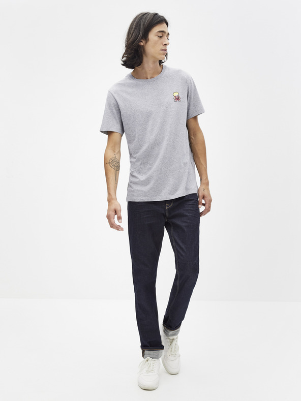 Celio Svetlo siva majica Celio Lsebar