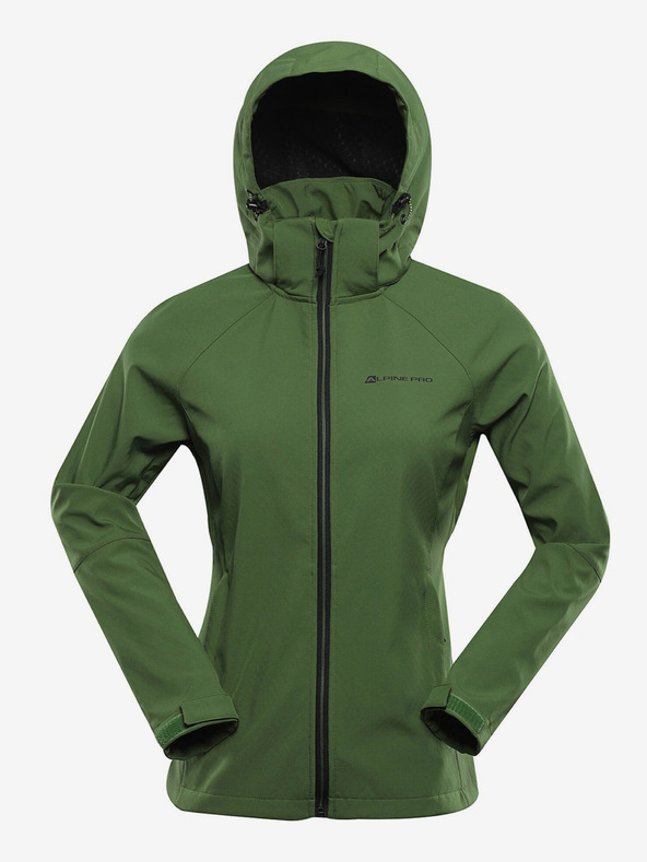 ALPINE PRO Zelena ženska softshell jakna z membrano Alpine Pro Hoora