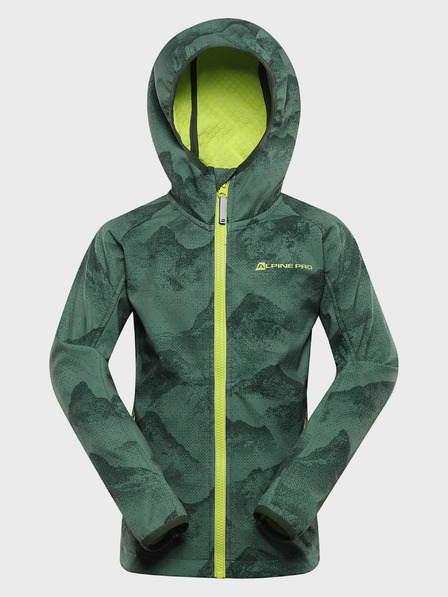 ALPINE PRO Zelena otroška softshell jakna z membrano Alpine Pro Ezoro