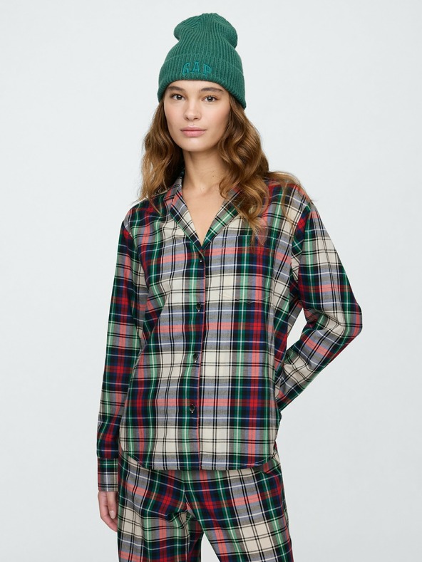 GAP Oversize pižama srajca iz poplina GAP