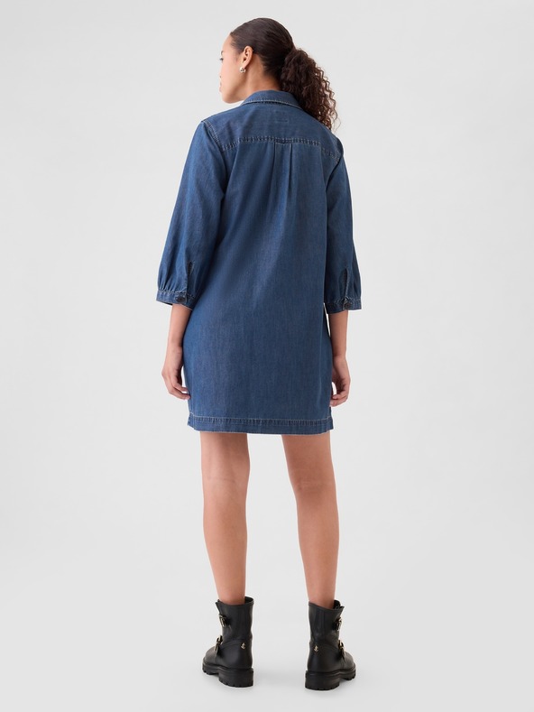GAP Džinsa mini obleka UltraSoft Utility GAP