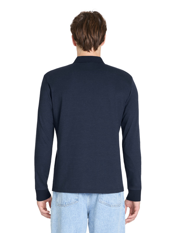 Celio Temno modra moška polo majica z dolgimi rokavi Celio Jiwomini