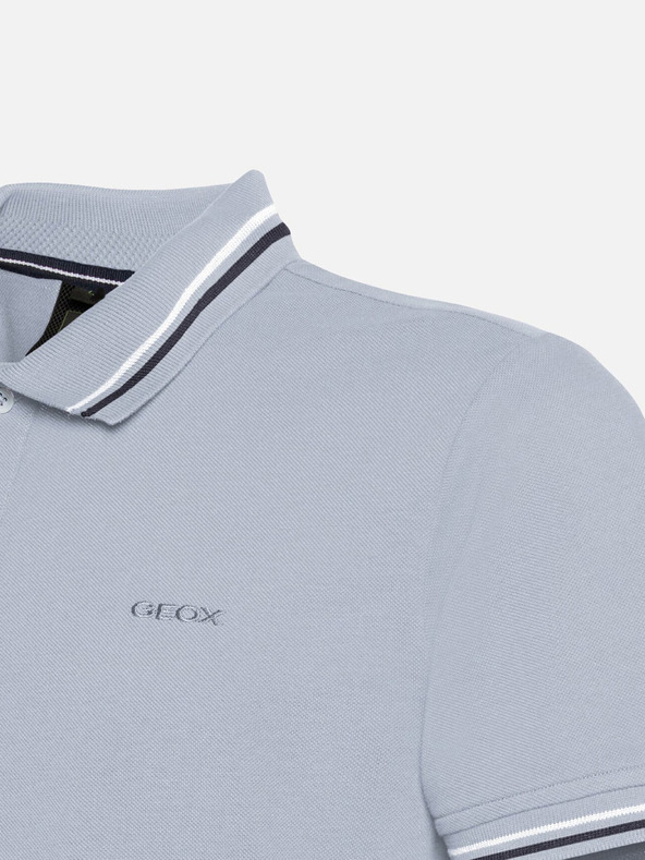 Geox Modré pánske polokošele Geox Polo