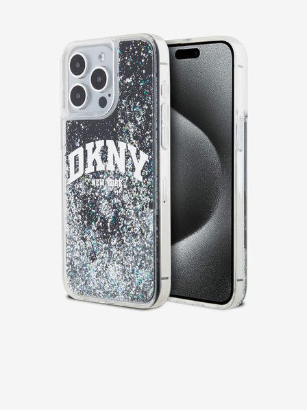 DKNY Liquid Glitter Arch Logo Back Cover za iPhone 13 Pro Max Black DKNY