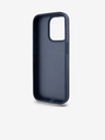 DKNY PU usnje Repeat Pattern Tonal Stripe Back Cover za iPhone 15 Pro Blue DKNY