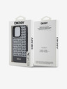DKNY PU Usnje Repeat Pattern Bottom Stripe MagSafe Back Cover za iPhone 15 Pro Max Black DKNY