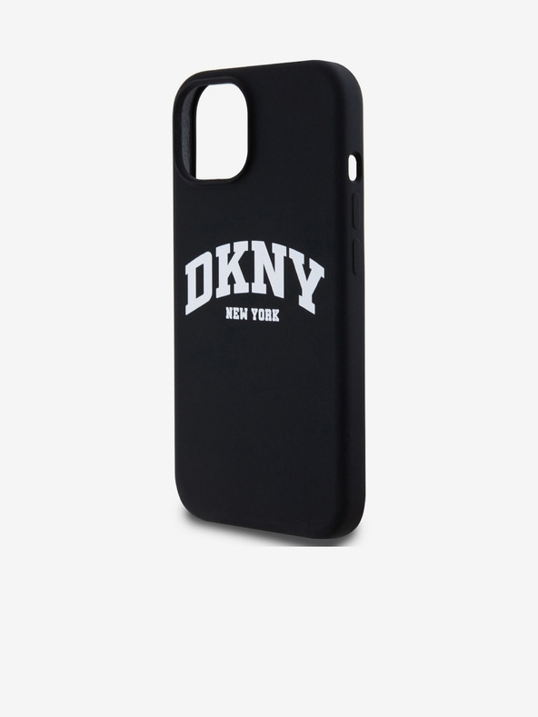 DKNY Tekoči silikonski logotip Arch MagSafe za iPhone 15 črn DKNY