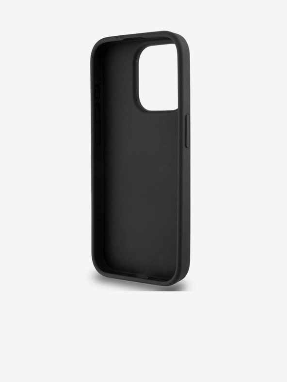 DKNY PU Usnje Repeat Pattern Card Pocket Back Cover za iPhone 15 Pro Black DKNY