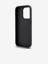 DKNY PU Usnje Repeat Pattern Card Pocket Back Cover za iPhone 15 Pro Black DKNY