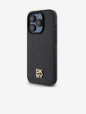DKNY PU Leather Repeat Pattern Stack Logo Magsafe Back Cover za iPhone 14 Pro Max Black DKNY