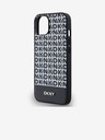 DKNY PU Usnje Repeat Pattern Bottom Stripe MagSafe Back Cover za iPhone 14 Black DKNY