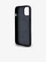 DKNY PU Usnje Repeat Pattern Bottom Stripe MagSafe Back Cover za iPhone 14 Black DKNY