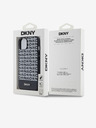 DKNY PU Usnje Repeat Pattern Bottom Stripe MagSafe Back Cover za iPhone 14 Black DKNY