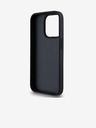 DKNY PU Usnje Checkered Pattern and Stripe Back Cover za iPhone 14 Pro Black DKNY