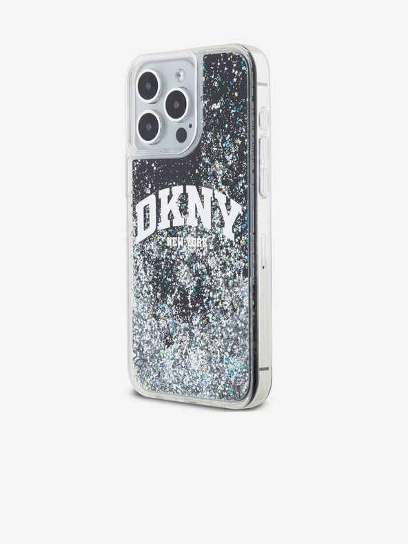 DKNY Liquid Glitter Arch Logo Back Cover za iPhone 14 Pro Black DKNY