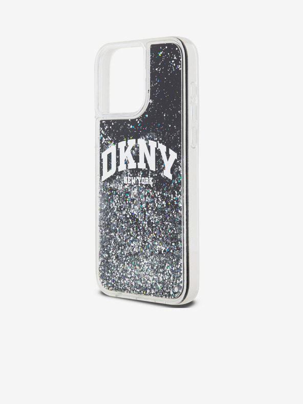 DKNY Liquid Glitter Arch Logo Back Cover za iPhone 14 Pro Black DKNY