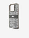 DKNY PU Leather Repeat Pattern Tonal Stripe Back Cover za iPhone 15 Pro Beige DKNY