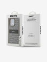DKNY PU Leather Repeat Pattern Tonal Stripe Back Cover za iPhone 15 Pro Beige DKNY