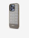 DKNY PU Leather Repeat Pattern Bottom Stripe MagSafe Back Cover za iPhone 14 Pro Brown DKNY