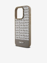 DKNY PU Leather Repeat Pattern Bottom Stripe MagSafe Back Cover za iPhone 14 Pro Brown DKNY