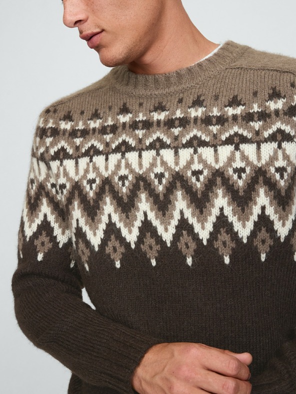 GAP Pulover iz volnene mešanice Fair Isle GAP