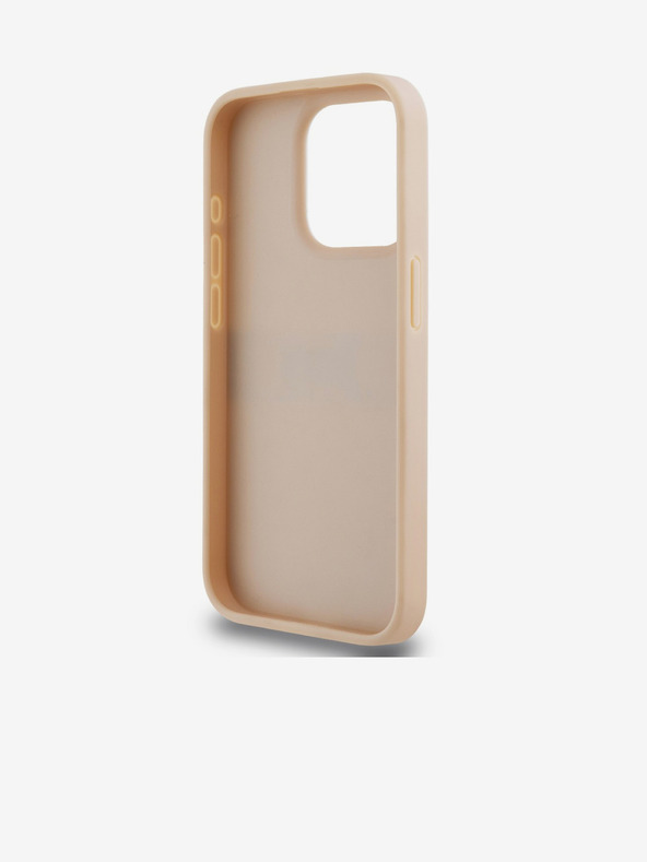 DKNY PU Leather Repeat Pattern Tonal Stripe Back Cover za iPhone 15 Pro Max Pink DKNY