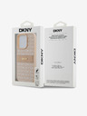 DKNY PU Leather Repeat Pattern Tonal Stripe Back Cover za iPhone 15 Pro Max Pink DKNY
