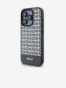 DKNY PU Leather Repeat Pattern Bottom Stripe MagSafe Back Cover za iPhone 14 Pro Black DKNY