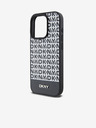 DKNY PU Leather Repeat Pattern Bottom Stripe MagSafe Back Cover za iPhone 14 Pro Black DKNY