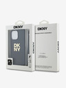 DKNY PU Leather Stack Logo Wrist Strap Back Cover za iPhone 15 Pro Max Black DKNY