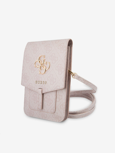 Guess Guess PU 4G kovinski logotip za telefon roza