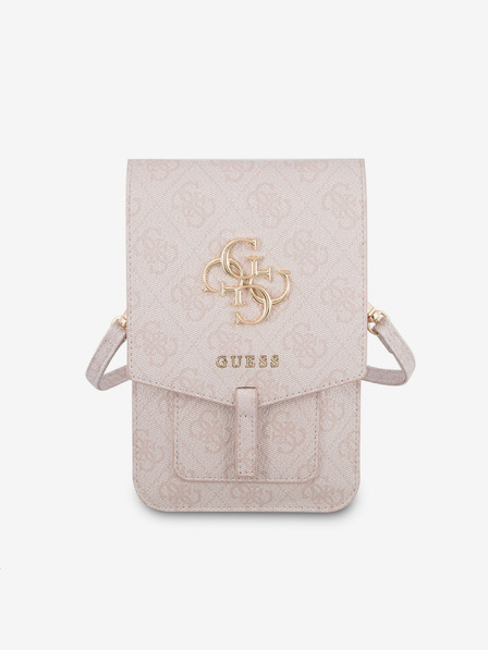 Guess Guess PU 4G kovinski logotip za telefon roza