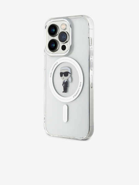 Karl Lagerfeld Karl Lagerfeld IML Ikonik MagSafe Back Cover za iPhone 15 Pro Transparent