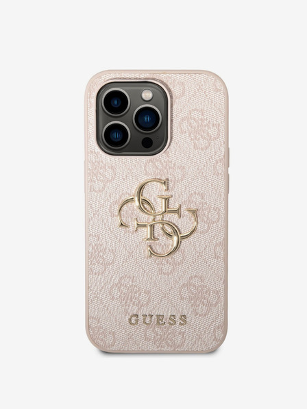 Guess Guess PU 4G Metal Logo Back Cover za iPhone 14 Pro Max Pink