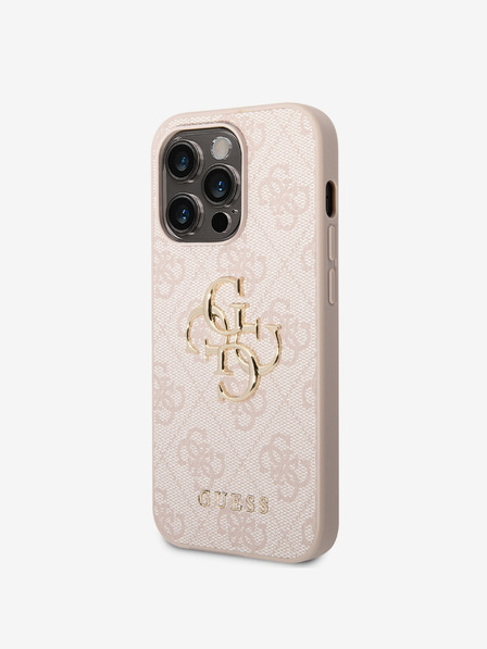 Guess Guess PU 4G Metal Logo Back Cover za iPhone 15 Pro Pink