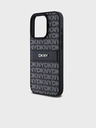 DKNY PU Leather Repeat Pattern Tonal Stripe Back Cover za iPhone 15 Pro Black DKNY