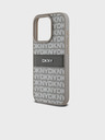 DKNY PU Leather Repeat Pattern Tonal Stripe Back Cover za iPhone 14 Pro Max Beige DKNY
