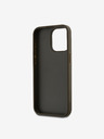 DKNY PU Leather Stack Logo Wrist Strap Back Cover za iPhone 15 Pro Max Brown DKNY