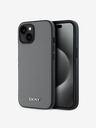 DKNY PU Leather Silver Metal Logo Magsafe Back Cover za iPhone 13 Grey DKNY