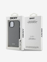 DKNY PU Leather Silver Metal Logo Magsafe Back Cover za iPhone 13 Grey DKNY