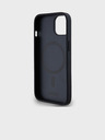DKNY PU Leather Repeat Pattern Stack Logo Magsafe Back Cover za iPhone 15 Black DKNY
