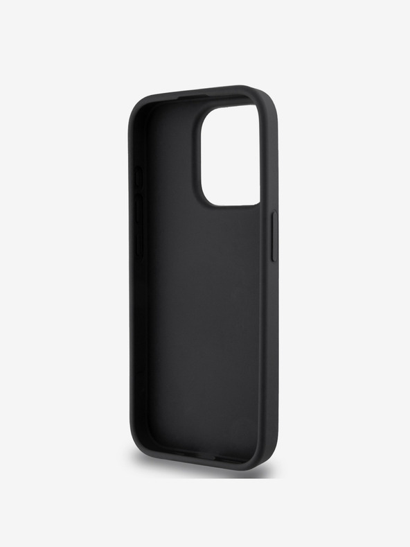 DKNY PU Leather Repeat Pattern Card Pocket Back Cover za iPhone 15 Pro Max Black DKNY
