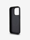 DKNY PU Leather Silver Metal Logo Magsafe Back Cover za iPhone 15 Pro Max Black DKNY