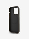 DKNY PU Usnje Stack Logo Magsafe hrbtni ovitek za iPhone 15 Pro Max Grey DKNY