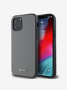DKNY PU Leather Silver Metal Logo Magsafe Back Cover za iPhone 12/12 Pro Grey DKNY