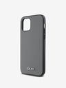 DKNY PU Leather Silver Metal Logo Magsafe Back Cover za iPhone 12/12 Pro Grey DKNY