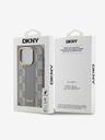 DKNY PU Usnje Checkered Pattern Magsafe Back Cover za iPhone 15 Pro Beige DKNY