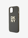 DKNY PU Leather Stack Logo Wrist Strap Back Cover za iPhone 13 Brown DKNY
